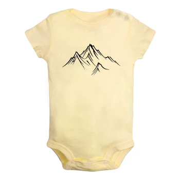 Colorado Pavilion C Natura Munții Imprimat Fata Nou-Născut Băieți Haine Short Sleeve Romper Haine Bumbac