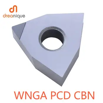 1 BUC WNGA Diamant PCD introduce CBN Introduce strung CNC cutter indexabile insertii carbură WNGA 08 instrumentul de cotitură