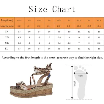 Sarairis Pene Tocuri de Moda 2020 Mare Dimensiune 43 Ridicata Șireturile Șarpe Imprimate Vara INS Fierbinte Incaltaminte Femei Sandale Dropshipping