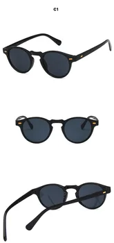 2019 Noua Moda Rotund Lentile Clare ochelari de soare Cadru Gregory Peck Designer de Brand bărbați femei ochelari de soare retro gafas oculos