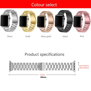 OTMENG din Oțel Inoxidabil Curea Pentru Apple Watch 42mm 38mm 1/2/3/4 Metal Watchband de Trupa Brățară pentru iWatch Seria 4 5 44mm 40mm
