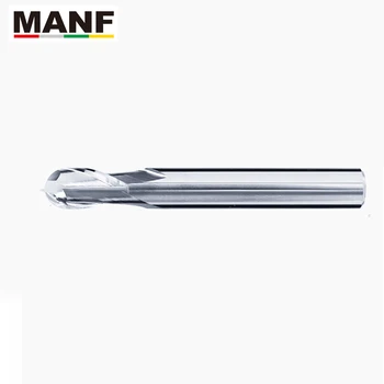 MANF 2Flute HRC55 2mm 3mm, 6mm 75L-100L Prelungi Aliaj de Aluminiu Minge Nas End Mill finisaj Bun Freze Pentru Mucegai Prelucrate