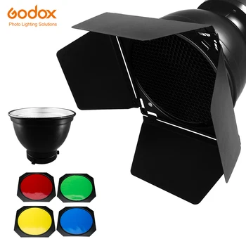 Godox BD-04 Usa de Hambar Grila Fagure 4 Filtru de culoare + Bowens Muntele Standard Reflector pentru Studio Flash