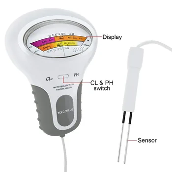 Digital 2 in 1 de Calitate a Apei PH-ul și Nivelul de Clor CL2 Tester Metru pentru Piscina Spa cu Apă Potabilă de Calitate Analys