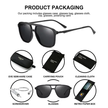 Noi TR90 Epocă Polarizat ochelari de Soare pentru Barbati Brand Clasic de ochelari de Soare de Acoperire Lentile de Conducere Ochelari Pentru Barbati/Femei