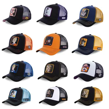 Noul Brand Anime Plasă Pălărie VEGETA Șapcă de Baseball Negru de Înaltă Calitate & Sky Blue Refuz Curbate Snapback Cap 12 Stiluri Gorras Casquette
