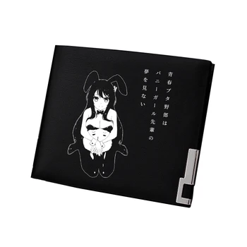 Haiducul Nu-Vis de Iepuras Fata Senpai Scurt portofel din Piele Pu Portofel Anime ID-ul Cartelei Femei Geanta cu Bani Schimba Ambreiajul