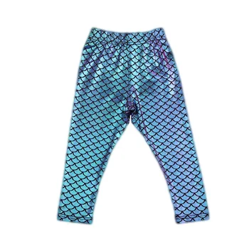 Fetele de simulare sirenă drăguț pantaloni jambiere colorate de imprimare digitală de vară stil copilul jambiere
