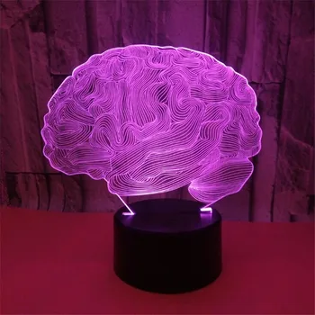 Creierul 3D LED Lumina de Noapte Creierul Uman RGB Birou de Lamparas Acasă Creative Noptiera Decor Lampa Băiatul Copii Cadou de Decorare Dormitor