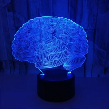 Creierul 3D LED Lumina de Noapte Creierul Uman RGB Birou de Lamparas Acasă Creative Noptiera Decor Lampa Băiatul Copii Cadou de Decorare Dormitor