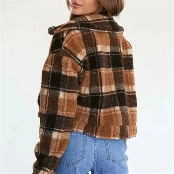 Darlingaga Moda Vintage Carouri Lână De Miel Femeie Jacheta Cu Fermoar Fleece Shaggy Toamna Iarna Haina Palton Cald 2020 Uza De Bază