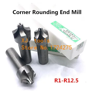 2/4Flute R1-R12.5mm HSS de Rotunjire a colțurilor End mills,Mingea cu nasul End Mill concavă cu Raza freze (R2/R3/R4/R5/R6/R7/R8/R9)
