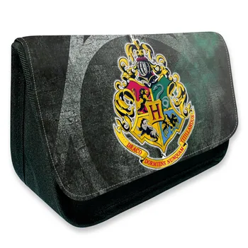 H. Potter Portofel portofel Caz Creion Dublu-fermoar Papetărie Cazul Geanta Make-up Bag