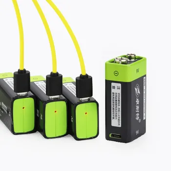 1BUC ZNTER 600mAh USB 9V baterie reîncărcabilă litiu baterie 6F22 baterie reîncărcabilă litiu-polimer baterie + 1BUC Micro USB cablu de încărcare