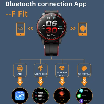 Noul R18 Ceas Inteligent 2020 IP68 Impermeabil Sport Fitness Tracker Monitor de Ritm Cardiac Bărbați Femei Bluetooth Smartwatch Pentru Android IOS