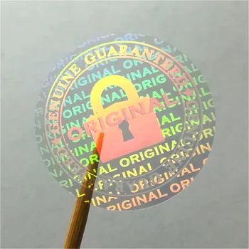 Personalizat transparent, autocolant holograma de imprimare GARANȚIE NULĂ DACĂ a fost SCOS de securitate un timp de utilizare laser Holografic clar autocolant