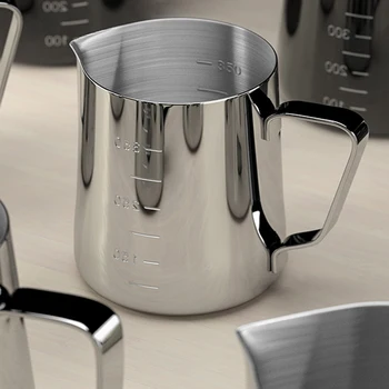 IYouNice 150ml 350 ml Cafea Espresso Trage Floare Lapte Cani Cana de Vase Oțel Inoxidabil Mâner de Cafea Ghirlanda Cana cu Lapte Ulcior