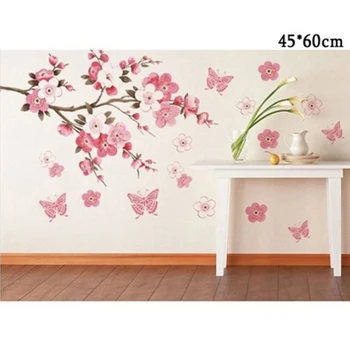 Sakura Conceput Perete Autocolant Flori pentru Living Home Decor DIY Autocolant de Perete pentru Camera Copiilor Copii 45*60CM Copii Dormitor