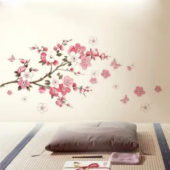 Sakura Conceput Perete Autocolant Flori pentru Living Home Decor DIY Autocolant de Perete pentru Camera Copiilor Copii 45*60CM Copii Dormitor