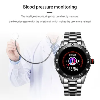 LIGE Ceas Inteligent Bărbați smartwatch Femei Impermeabil Sport Tracker Heart Rate Monitor de Presiune sanguina din Oțel Inoxidabil Ceas Fitness
