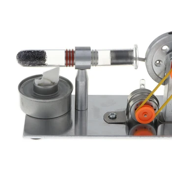 Motor Stirling (Volanta cu LED-uri Colorate) - Conversie de Energie Termică în Energie Electrică
