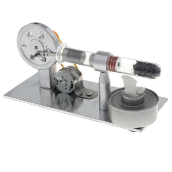Motor Stirling (Volanta cu LED-uri Colorate) - Conversie de Energie Termică în Energie Electrică