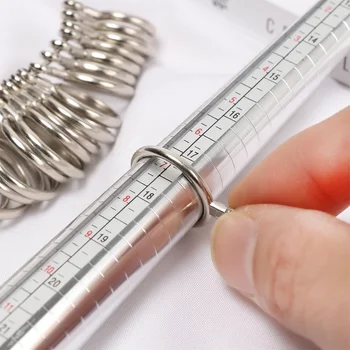 De Măsurare profesionale Metal Metru Ecartament Inel Stick Sizer Oficial american Pentru DIY Moda Bijuterii Set de Instrumente de Măsurare