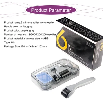 DRS 6 in 1 cu Role Derma Micro-Needle Roller Kit Titanium Microneedle Mezoroller Mașină De Ochi Fata de Îngrijire a Pielii Corpului Tratament