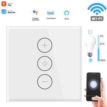 Tuya Inteligente de Viata LED Dimmer Switch WiFi Smart Light Touch Comutator de Reglaj Compatibil Pentru Alexa Google Acasa Estompat 100V 240V