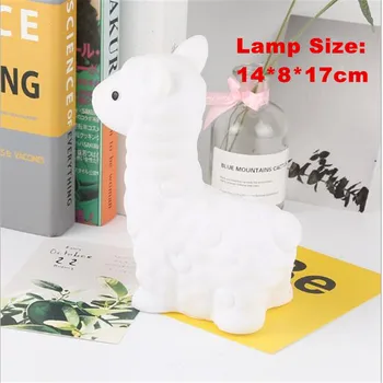 3D Alpaca CONDUS Animal Lampa de Noapte Noutate Tabelul Lumina Decor Acasă de Dormit de Iluminat Pentru Copii Baby Noptiera Atmosfera Lampa de Jucărie