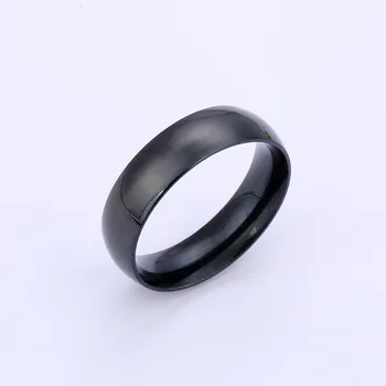 În interiorul și în afara arc de oțel de titan inel din otel inoxidabil simplu de cuplu inel de moda senior inel
