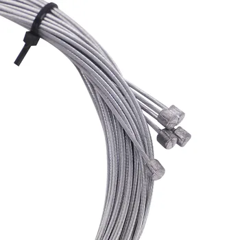 5PCS Schimbarea Cablului de Frână pentru Biciclete MTB Biciclete Rutier Fața Schimbătorului Spate Frână de Bază Galvanizat Sârmă de Argint Interioară Cablu