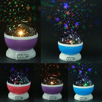 Rotirea Înstelat Proiector Lampa de Noapte Sky Star Copii Copii Copii Dorm Romantic USB cu LED-uri de Proiecție, Lumini de Crăciun Cadou de Vacanță