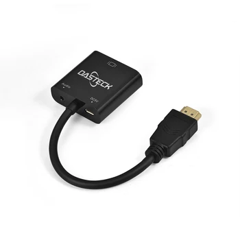 De înaltă Calitate compatibil HDMI la VGA Adaptor de sex Masculin Pentru a Famale Converter 1080P Digital la Analogic Video Audio Pentru PC, Laptop, Tableta
