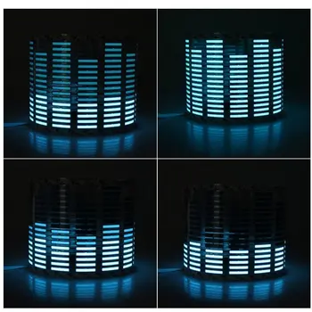 Masina LED Albastru Ritm de Muzică Flash de Lumină Sunet Activat Senzorul Led Egalizator Auto Parbriz Spate Autocolant Styling Neon Lampa de Kit
