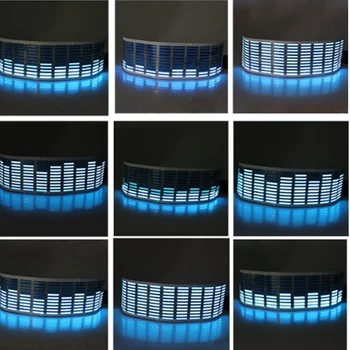 Masina LED Albastru Ritm de Muzică Flash de Lumină Sunet Activat Senzorul Led Egalizator Auto Parbriz Spate Autocolant Styling Neon Lampa de Kit