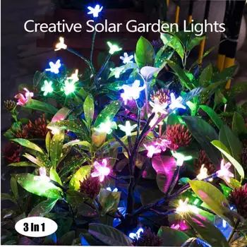 3PCS 60LED Solare Flori de Cires Lumina Grădină, Terasă Park Calea de Crăciun Luminaria Decorative Lumini de Noapte Crengi Lămpi