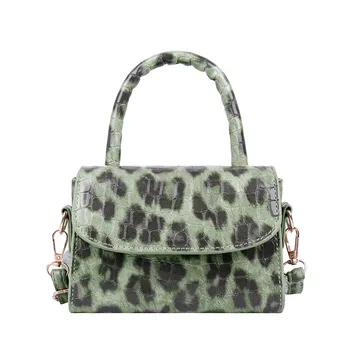 2020 noua moda leopard de imprimare diagonală încrucișată mic sac de sex feminin de moda high-end coreea retro unul-umăr geanta