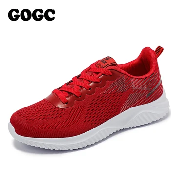 GOGC 2021 Femei Pantofi de Sport Doamnelor Apartamente Vulcanizat Pantofi Dantela-Up Solid Plat Platforma Knited Primăvară Pantofi pentru Femei G6504