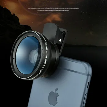 2in1 Obiectiv 0.45 X cu Unghi Larg de+12.5 X Obiectiv Macro HD Profesionale Lentilă aparat de Fotografiat Telefon Pentru iPhone 8 7 6S Plus Xiaomi Samsung LG