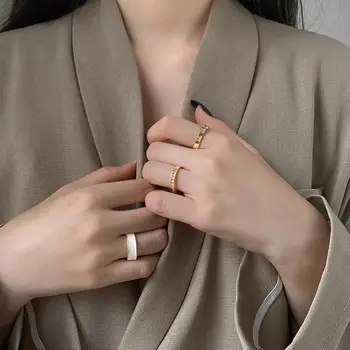 2020 Nou stil Gotic din trei piese, inel deschis de moda de sex feminin coreeană bijuterii Europene și Americane petrecere de nunta sexy inel de student