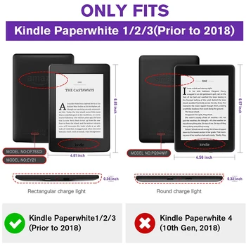 Kindle Paperwhite cazul a 7-a Generație Caz pentru Kindle Paperwhite 3/2/1 Capacul (2012/2013//2017 de Presă) cu Auto Sleep/Wake