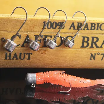 10buc Pescuit de Iarna Jig Duce Capul Cârlige 2,5 g 3.5 g 5g 6g Moale Worm Cârlig Bass Crap Pescuit În 2020, Pentru Cârlige de Pescuit