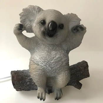 Rășină moderne Koala Lampă de Masă Acasă Derco CONDUS de Masă Lămpi de Noptieră Dormitor LED Lumini de Noapte Cu eu/AU/US/UK Plug
