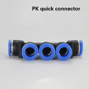 10BUC accesorii Pneumatice PZA/PK/ conducte de apă și racorduri teava direct de tracțiune 4-16mm furtun de plastic rapidă racorduri Tee supapa de aer