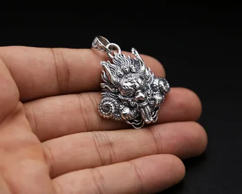 Nou! Handmade argint 925 Dragon pandantiv vintage argint thai puternic Dragon pandantiv Om de bijuterii cadou colier pandantiv