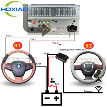 Volan masina de control de la distanță buton Universal Aplicabile pentru orice brand auto de navigare DVD controlul direcției
