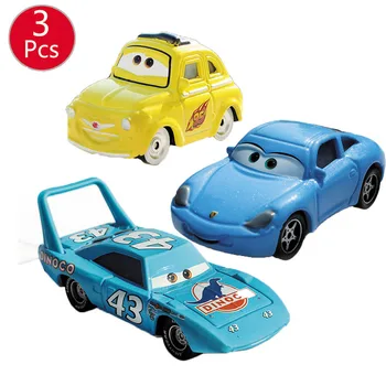 3Pcs/Set disney Pixar Auto 2 3 Lightning McQueen Jackson Furtuna Sally Guido Mater 1:55 turnat sub presiune din Aliaj de Metal Model Auto Copii Cadouri