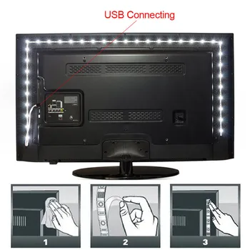 VNL 1M 2M TV de Fundal Iluminat USB DC5V RGB Banda LED 5050 RGB Flexibil Lumina IP20 / rezistent la apa IP65 LED Strip Bandă Adezivă