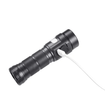 4000Lumens COB L2 LED lanterna lanterna Micro USB reîncărcabilă concentrându-se lanternă tactică 3 Moduri Lanterna pentru Camping